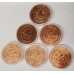 MASONIC KNIGHT TEMPLAR . SIX 6 TOKENS IN COPPER